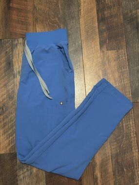 FIGS High Waisted Yola Skinny Scrub Pants Ceil Blue Size Small S